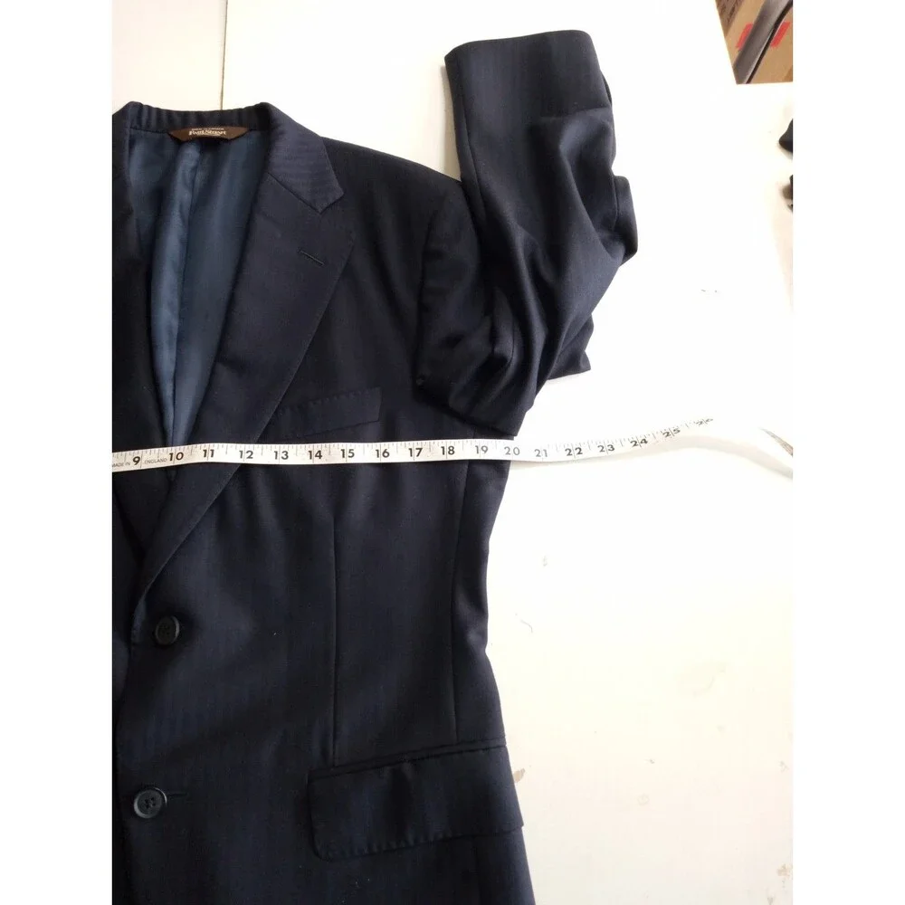 Paul Stuart Men's 39S Blazer Subtle Herringbone Wool Cashmere Blend Suit Jacket